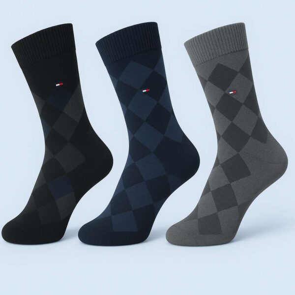 Pack of 3 | Long Socks | Box Design | Premium Quality